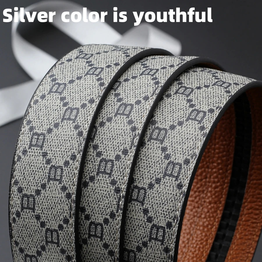 "B" Letter Genuine leather Belt for men Luxury brand Automatic Jeans Trouser belt golf man belt Work social designer waist belts