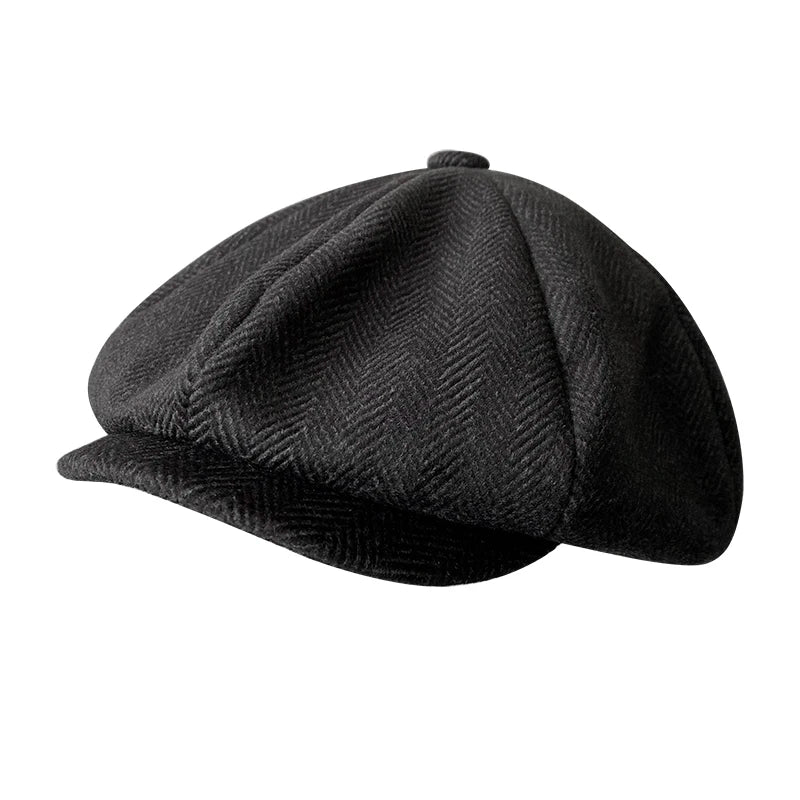 Men's cap 2021 New Men's Newsboy Hats Vintage Herringbone Octagon Cap Women Berets Gatsby Flat Hat BLM73