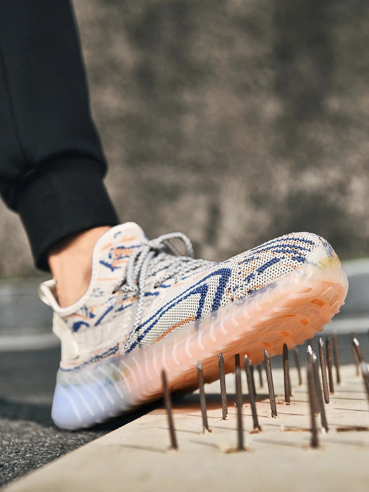 Men Safety Shoes man Lightweight Comfor work shoe womensecurity steel toe Sneakers Breathable Non-Slip summer Hiking work boots