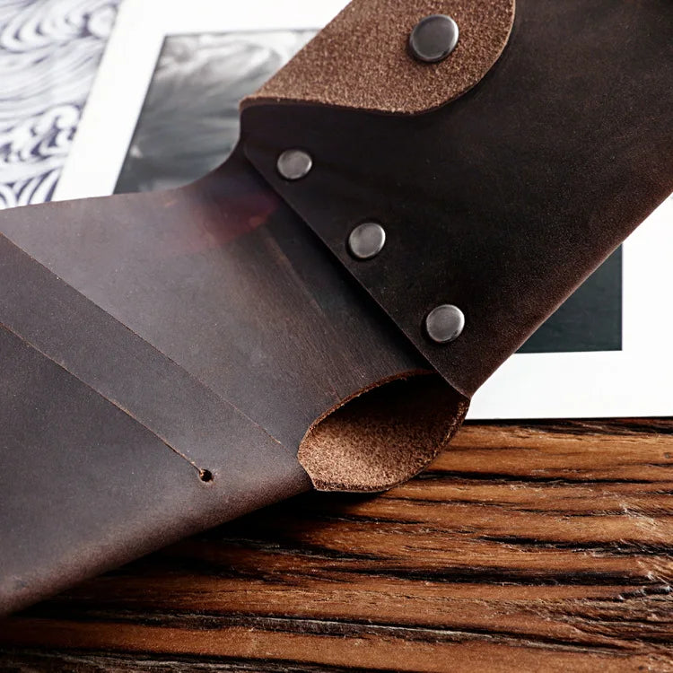 Vintage Genuine Leather Wallet for Men Handmade Card Holder Coin Pocket Purse Money Clip