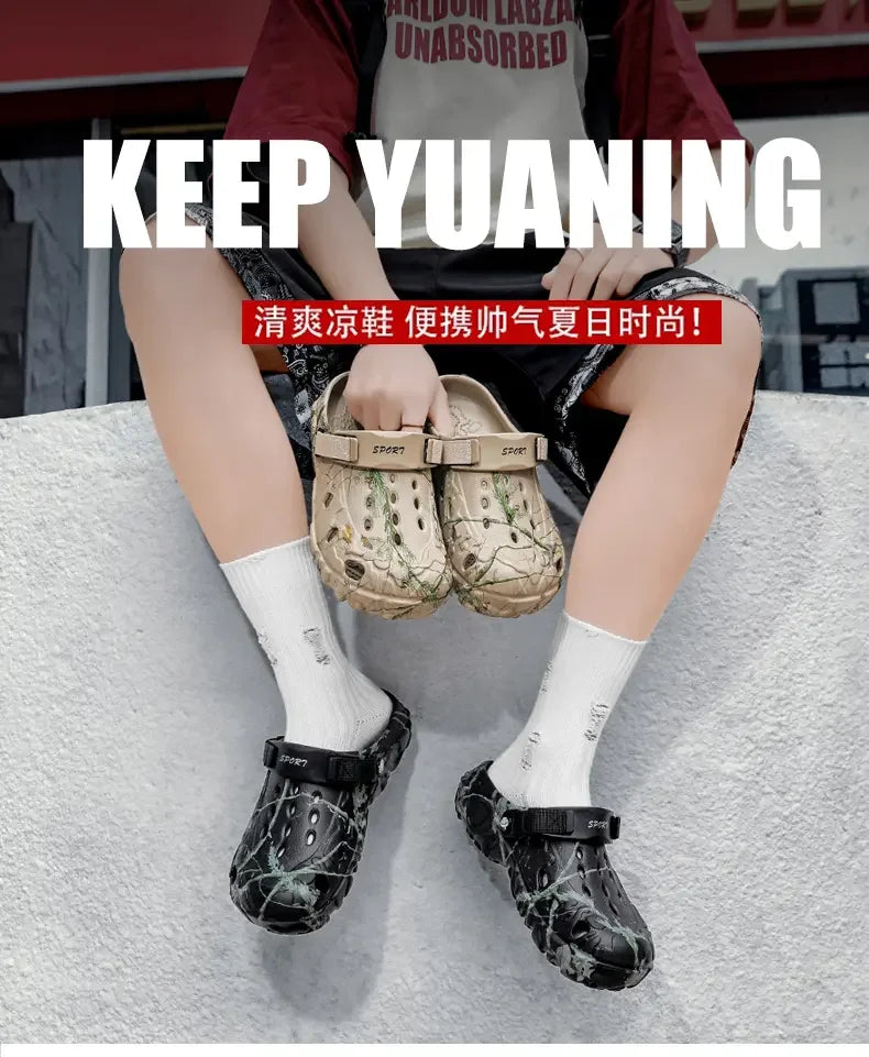Flat Sandals Men Shoes 2025 Slippers Men Garden Platform Sandals Man Summer Sandals Male Sneakers Outdoor Flip Flops Home Clogs