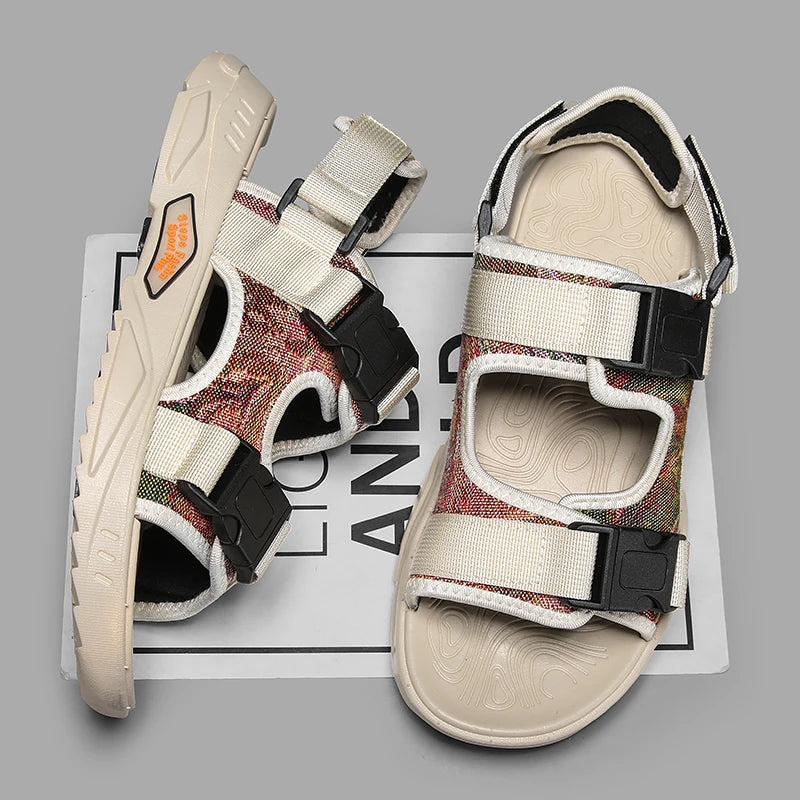 Hot Sale Men Sandals Outdoor Thick Bottom Non-Slip Sports Casual Sandals for Men Summer Wear-resistant Mens Slippers New Fashion