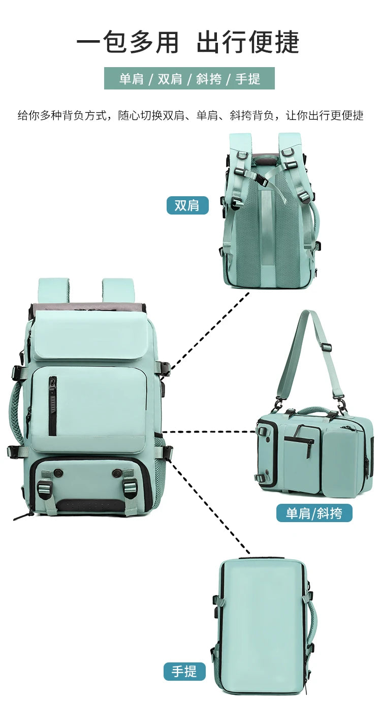 New casual large - capacity travel backpacks for both men and women. They are multifunctional computer backpacks suitable for bu