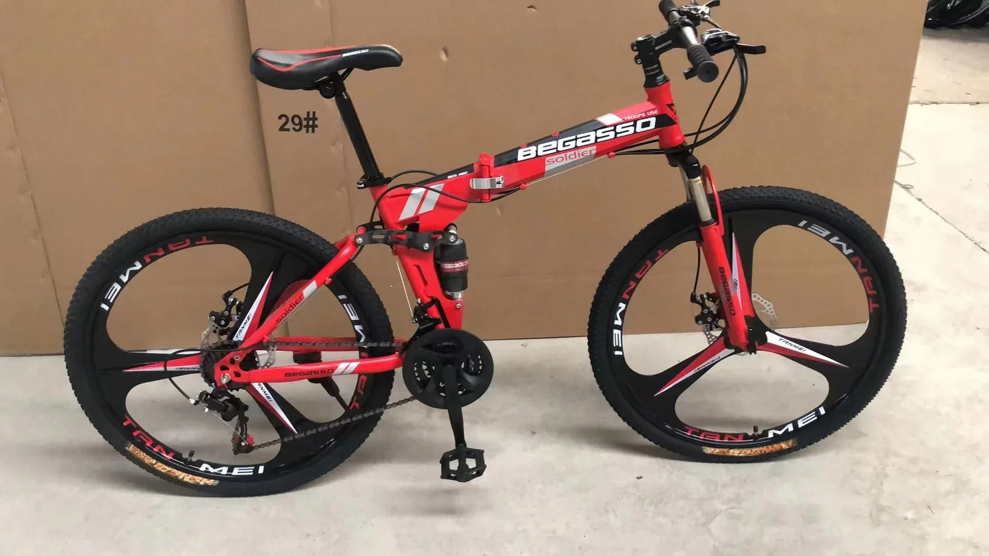 '27.5-Inch 26-Inch 20-Inch Fold Mountain Bike 7-Speed 21-Speed Fast Adult Folding 26'' Bicycle MTB Mountain Bike With Low Cost