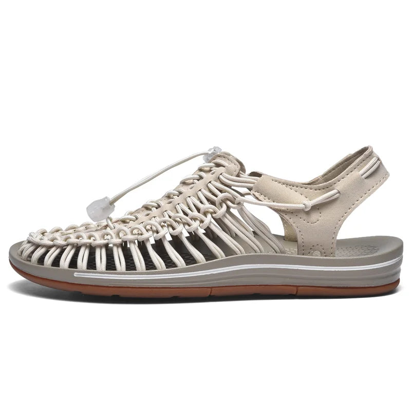2025 Summer Men Sandals Genuine Leather Mens Casual Shoes Outdoor Men Leather Sandals for Men Beach Shoes Roman mens Shoes