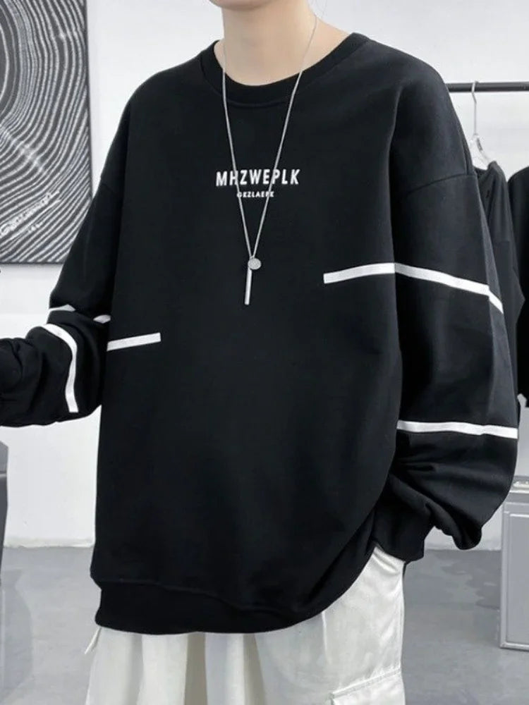 T Shirts for Men Streetwear Tops Baggy Aesthetic Male Clothes Hip Hop Stripe Regular Fit Cotton Designer Quotes Harajuku Fashion