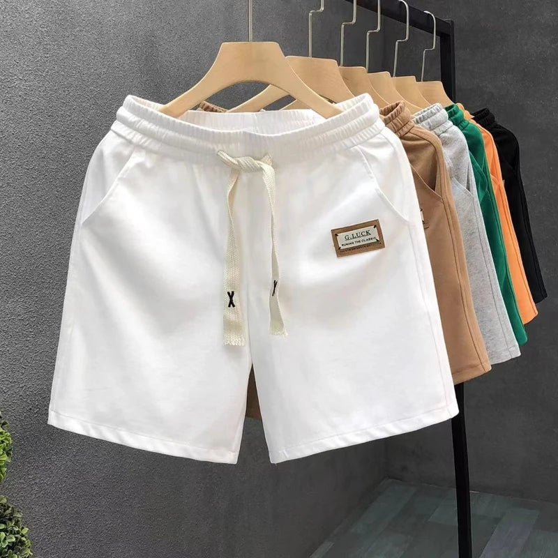 Men's Clothing White Shorts Summer 5-Inch Casual Trendy Sporty Lightweight Versatile Streetwear Fashion New