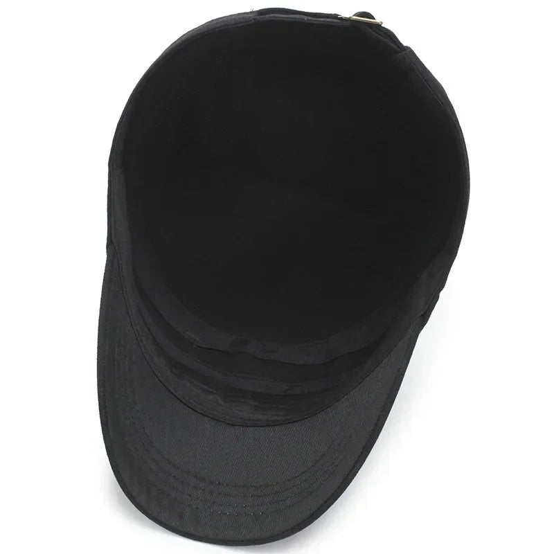 Mens Baseball Cap  Flat Caps  Spring Autumn Tactical Hat Men's Flat Top Cotton Cap Sports Leisure Hats