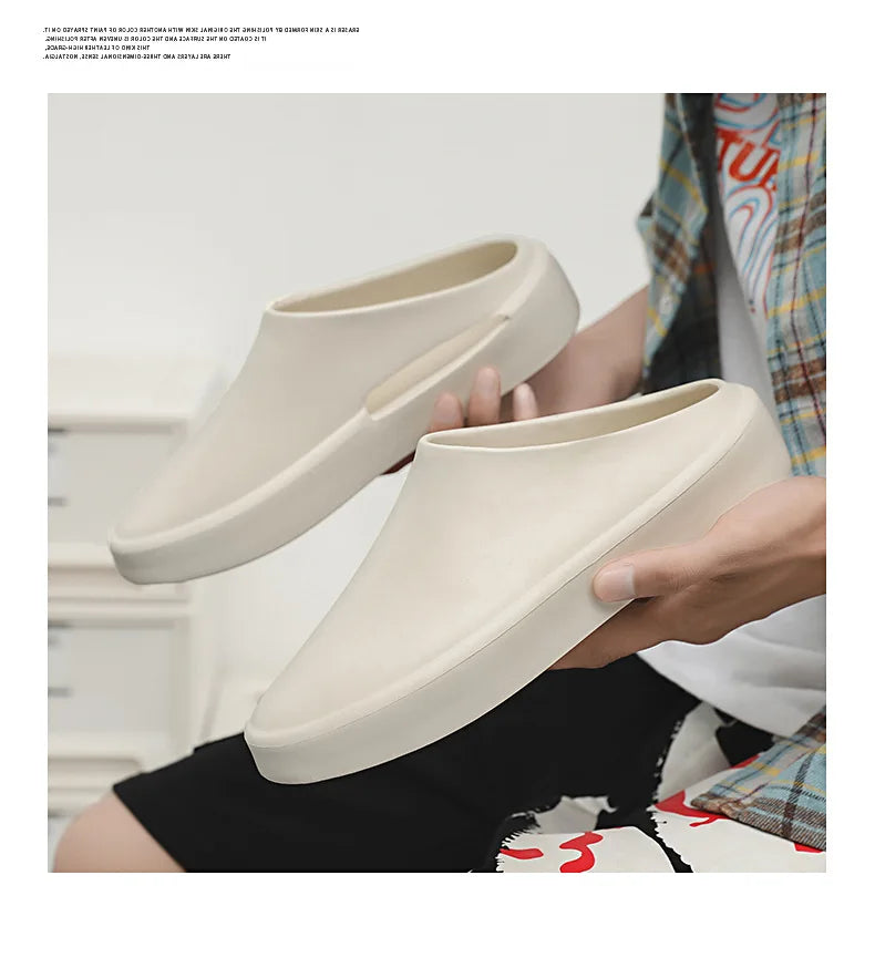 Comfortable Slippers for Men Women Stylish Summer Beach Slides Couples Hollow Out Sandals Anti-Slip Bathroom Slippers