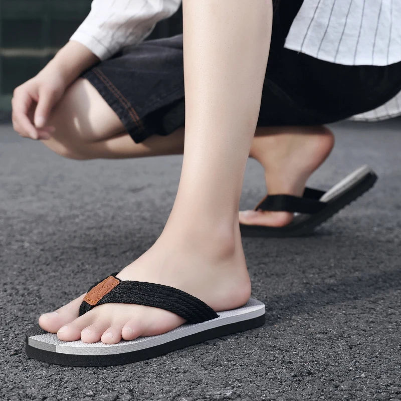 Men Slippers Summer High Quality Flip Flop Men Beach Shoes Fashion Outdoor Flip Flops Casual Breathable Slippers for Men Sandals