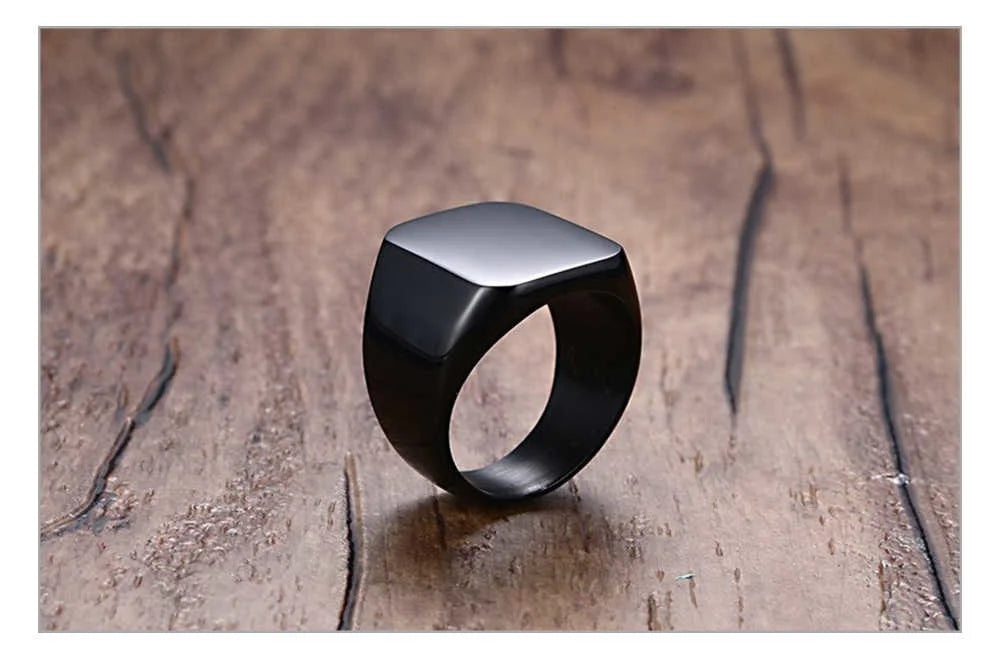 Vnox 18mm Signet Ring For Men Women, The Zodiac 12 Horoscope Constellation Sign Finger Band, Stainless Steel Aries Punk Ring
