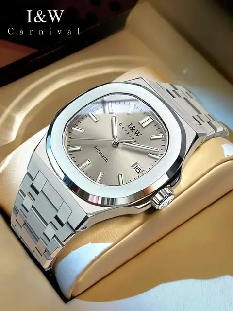 IW Carnival Male Luxury Mechanical Wristwatches Automatic Movement Sapphire Mirror Simple Model Waterproof Luminous Men's Watch
