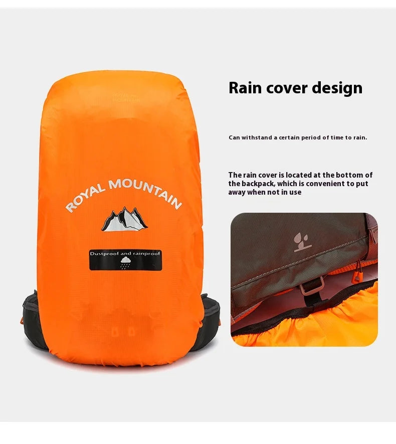 48L Camping Backpack Travel Bag For Men Large Capacity Outdoor Sport Trekking Hiking Mountaineering Shoulder Bag with Rain cover
