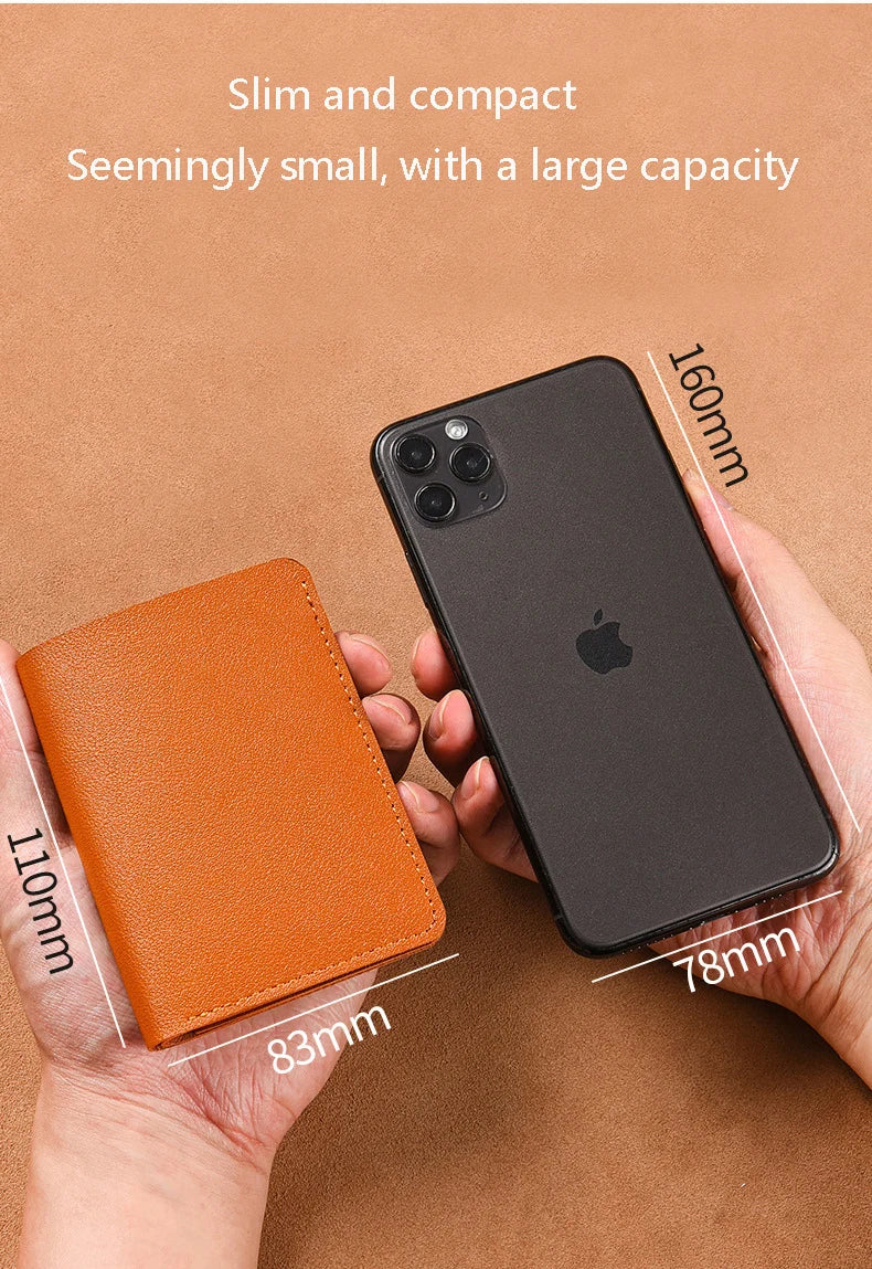 Classic Designer PU Leather Small Wallet for Men Short Simple Women's Purse Fashion Ultra Thin Credit Card Bag Coin Purse