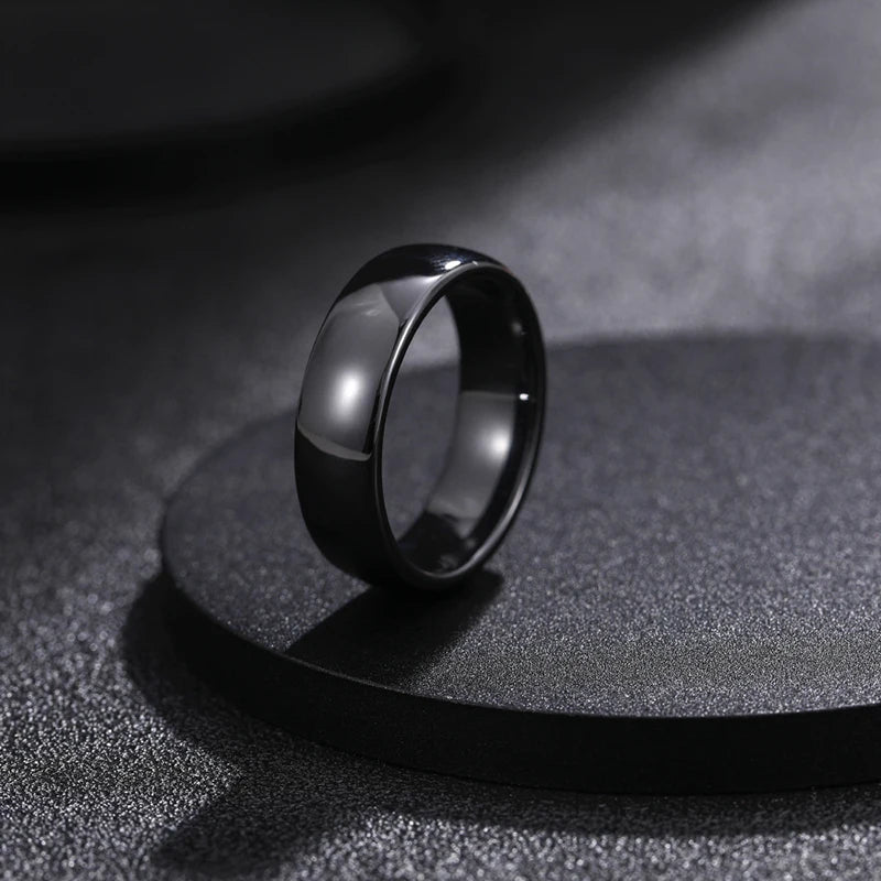 Kolmnsta 2/4/6mm Black Brushed Fashion Ceramic Ring Women Men Wedding Rings Engagement Band Female Jewelry bague Plus Size 4-14