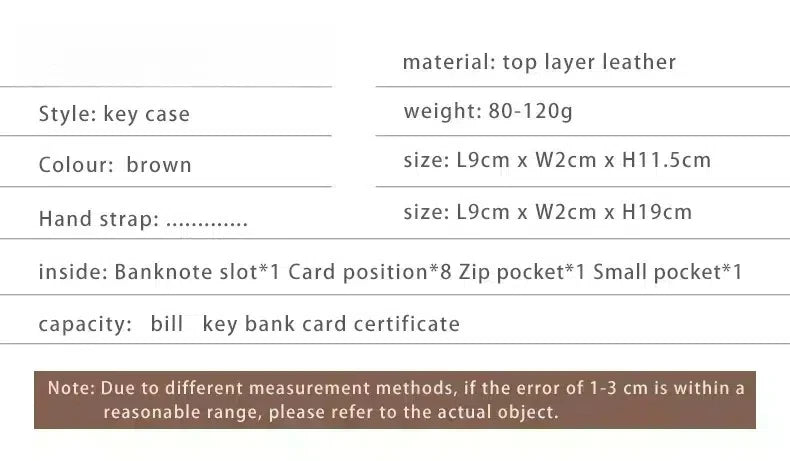 Vintage Genuine Leather Men's Long Wallet Real Cowhide Leather Long Purse Men Women Smooth Skin Leather Card Purse Anti Theft