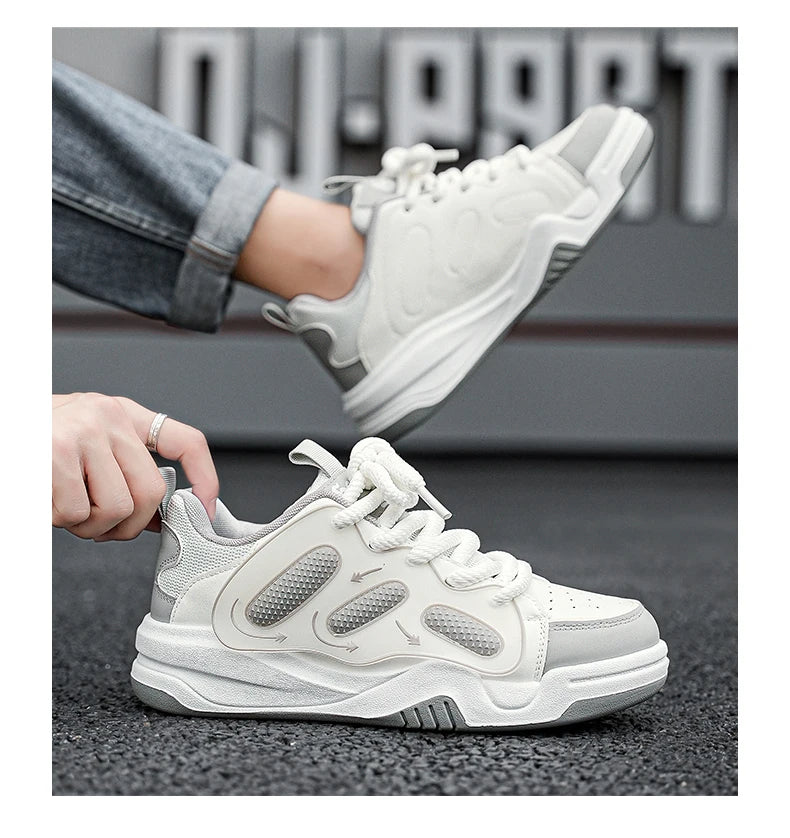 Sneakers for Men Vulcanized Shoes Personalized  Skateboard Trend Casual Street Running  Rebound Anti Slip Outdoor Running Shoes