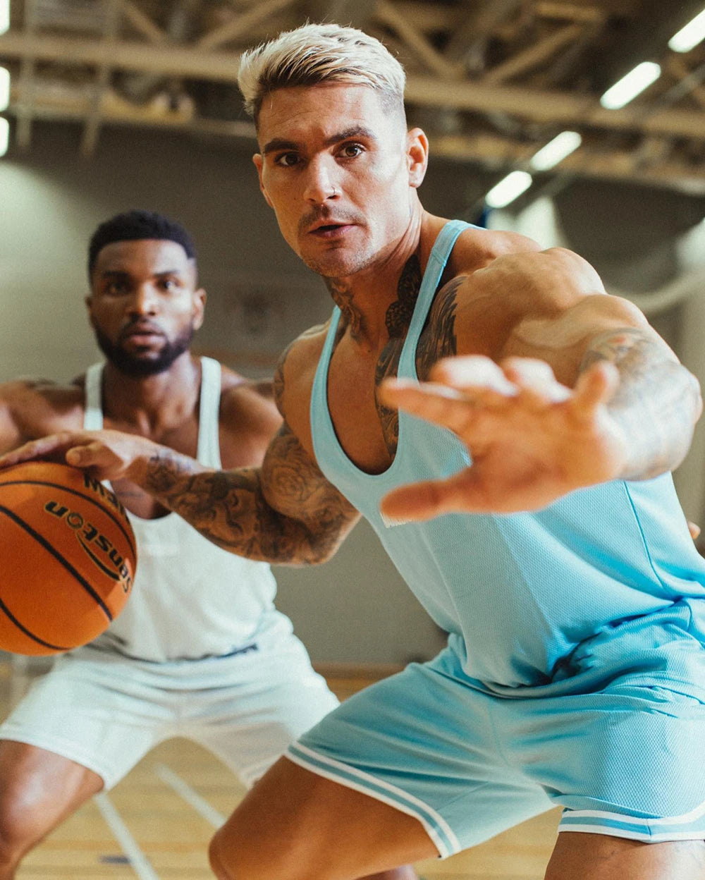 Mens Basketball Shorts Summer Gym Fitness Sports Training Running Workout Quick-Drying Jogger Male Orange Five-Point Short Pants