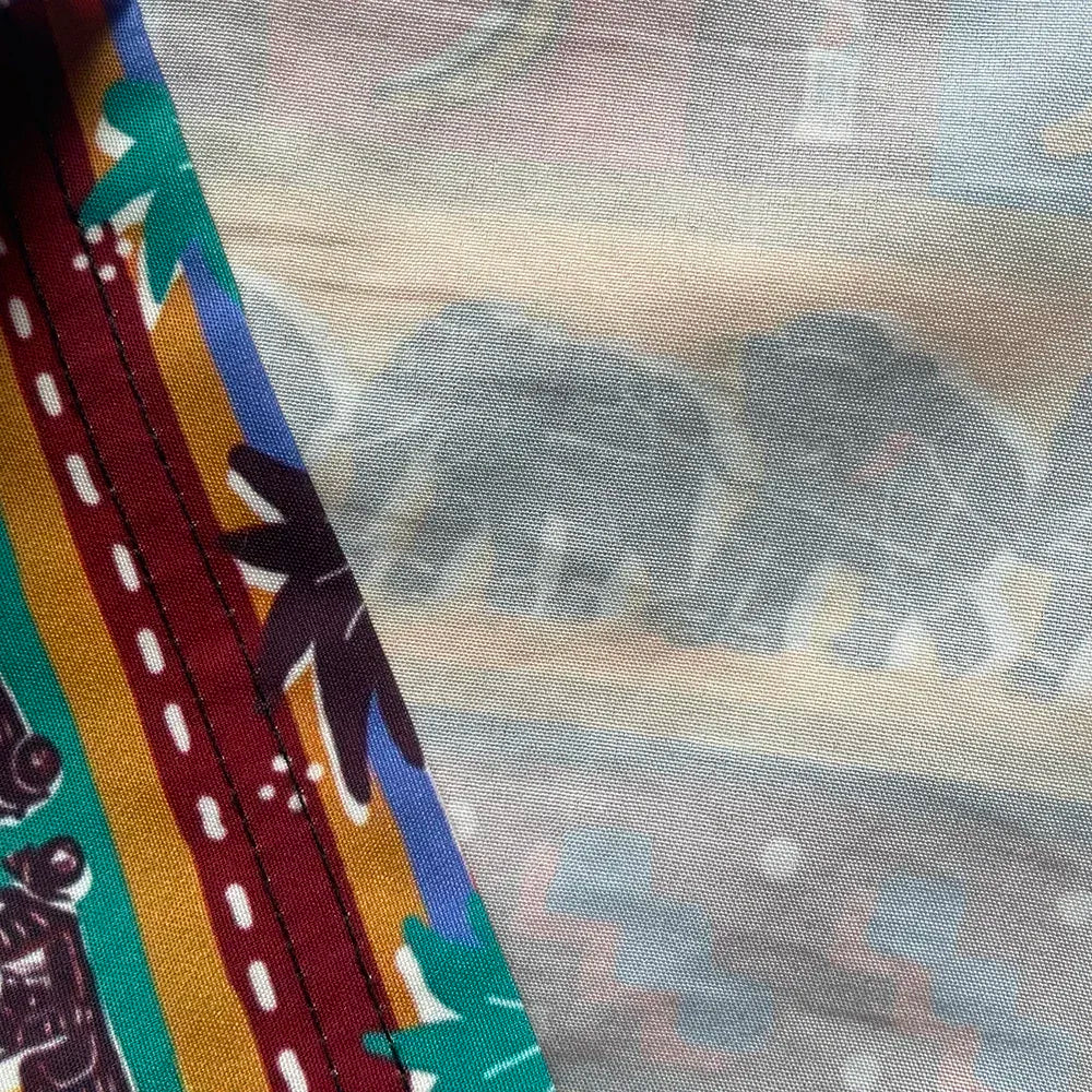 Hawaiian Button Up Shirts Geometric Art Graphics Color Printed Full Sleeve Streetwear Breathable Casual Men Dress Shirt Clothing