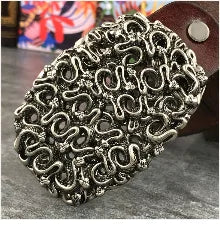 Brass Owl Belt Buckle Yellow Belts For Men Ceinture Homme Men Leather Belt Cowboy Jeans Male Leather Belt Strap Wide MBT0106