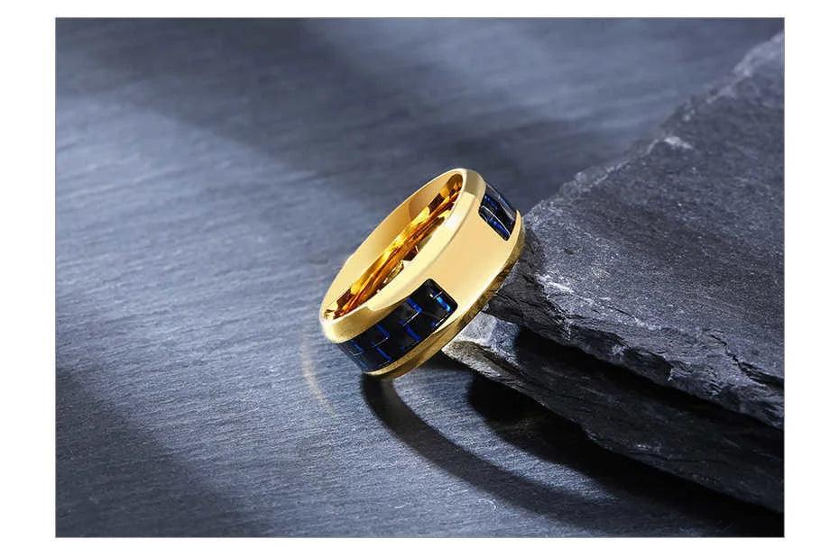 Vnox Customize Logo 8mm Men's Ring Carbon Fiber Wedding Band Personalized Simple Icon Image Meaningful Gift to Husband Dad