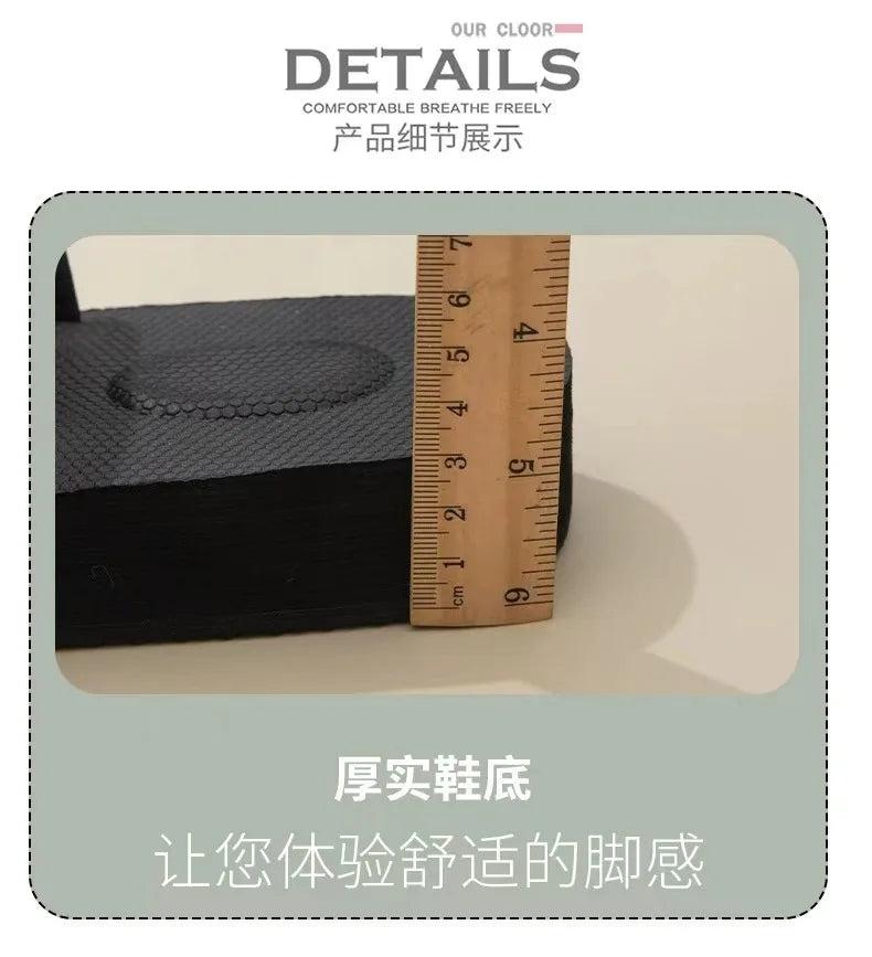 Men Casual Slippers Fashion Indoor Outdoor Beach Women White Sandals Increase Height Round Toe Non-Slip Unisex Zapatos Hombre