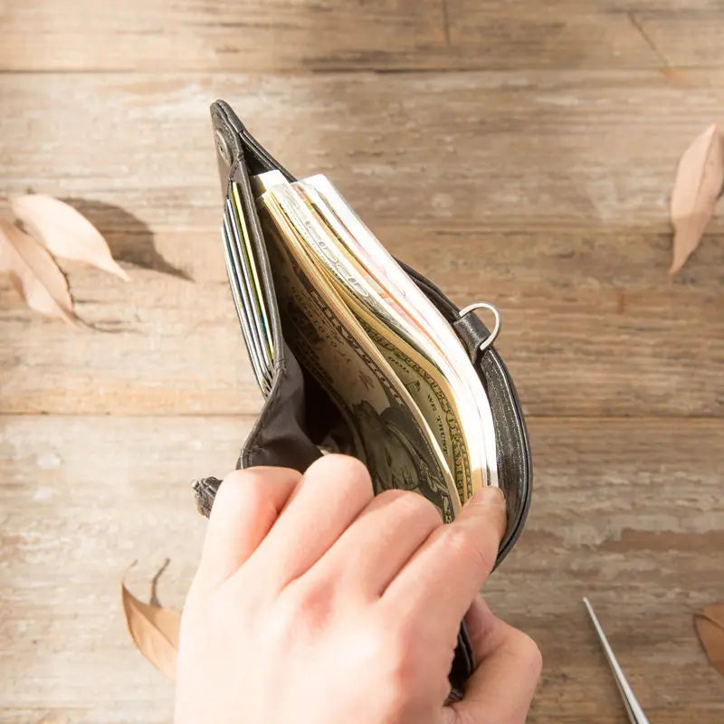 Vintage Genuine leather wallet Men leather long wallet men purse clutch bag male money clips zip around money bag card holder