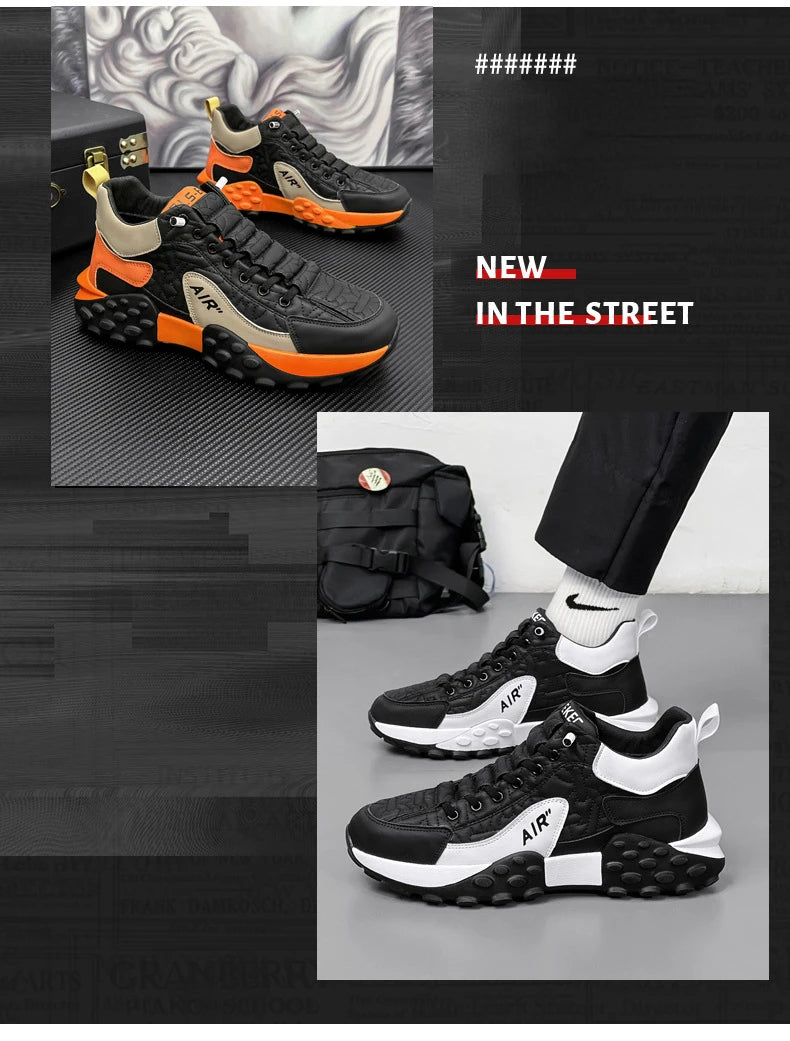 Brand Men's Sneakers Designer Comfortable Running Shoes for Men Outdoor Non-Slip Casual Shoes Fashion Platform Board Shoes Male