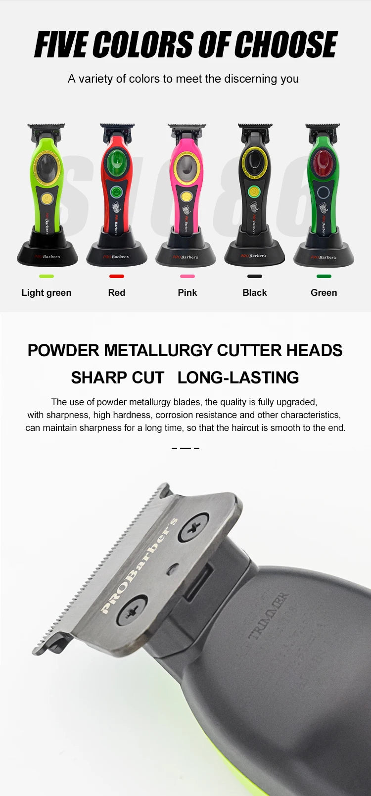 Multifunctional Hair Clippers Rechargeable Electric Hair Clippers Men's Shaver Hair Trimmer electric hair clipper has high power