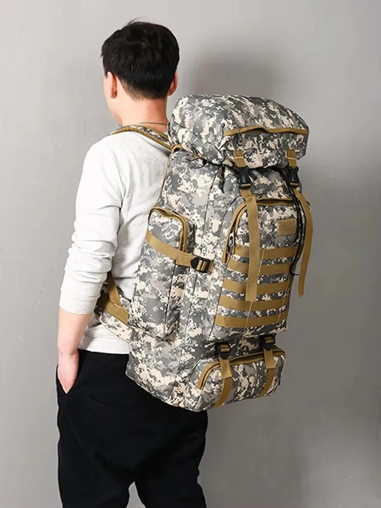 Outdoor Camouflage Backpack Men Large Capacity Waterproof Outdoor Military Backpack Travel Backpack for Men Hiking Bag