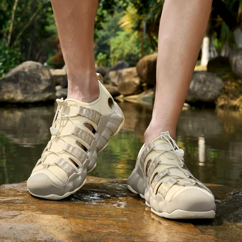 Summer Men Sandals Beach Trekking Hiking Casual Slippers Soft Fishing Outdoor Climbing Mesh Classic Roman Fashion Comfortable