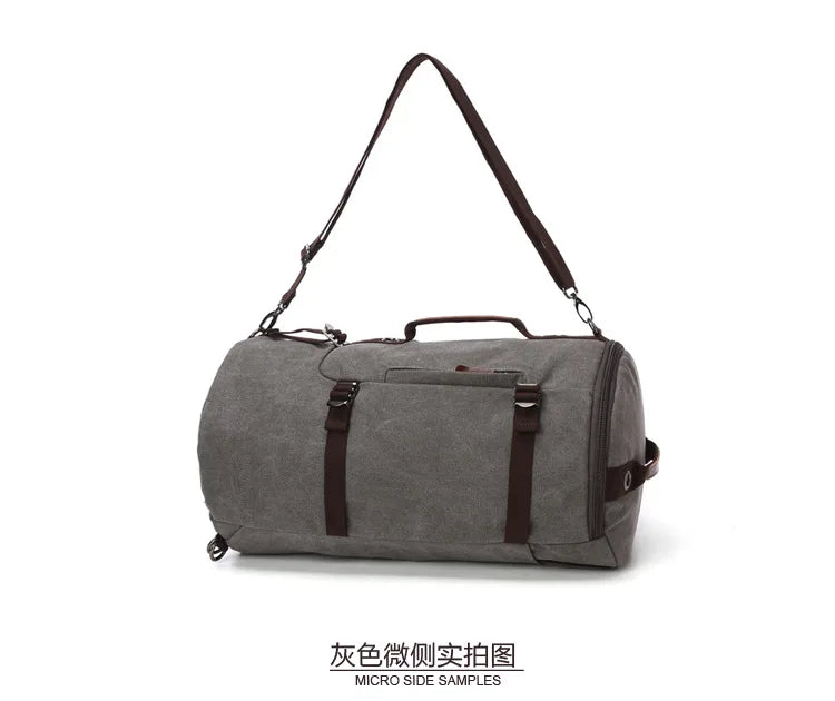 2025 Fashion Large Man Travel Bag Mountaineering Backpack Male Luggage Canvas Bucket Shoulder Army Bags For Boys Men Backpacks