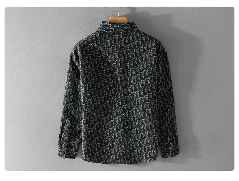 Shirt Autumn Boutique Men's Fashion Slim-fit Gentleman Work Business Everything Youth Trend British Style Long-sleeved Shirt