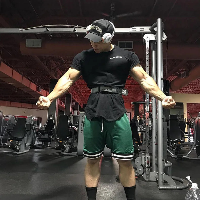 Mens Fire Red Shorts Casual Basketball Shorts Gym Fitness Short Joggers Shorts Workout Bodybuilding Breathable Board Shorts Male