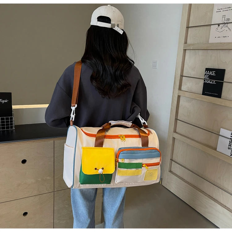 Travel Bag, Duffel Bag Cosmetics Bag, Professional Fitness Bag, Yoga Swimming Training Backpack, Satchel Shoulder Crossbody Tote Bag, Suitable for Men and Women