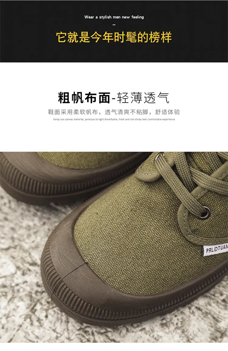 New Fashion High-top Mens Boots Outdoor Comfortable Mens Casual Boots Jungle Mountaineering Men Shoes Wide Bottom Platform Boots