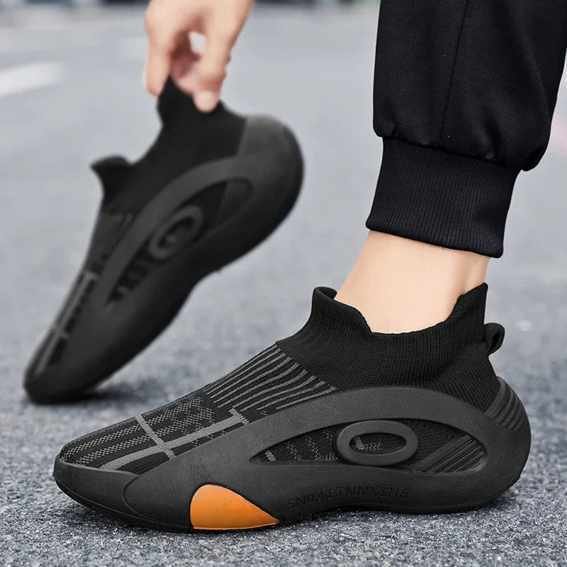 Summer Sneakers for Men Breathable Socks Casual Sports Shoes New Arrival Black Green Men Trainers Platform Designer Sneakers Men