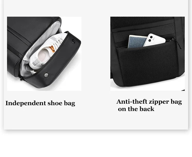 Men travel backpack large capacity trekking Backpack Business 17 Inch Laptop Backpack 50L Hiking Backpack With shoe bag ﻿