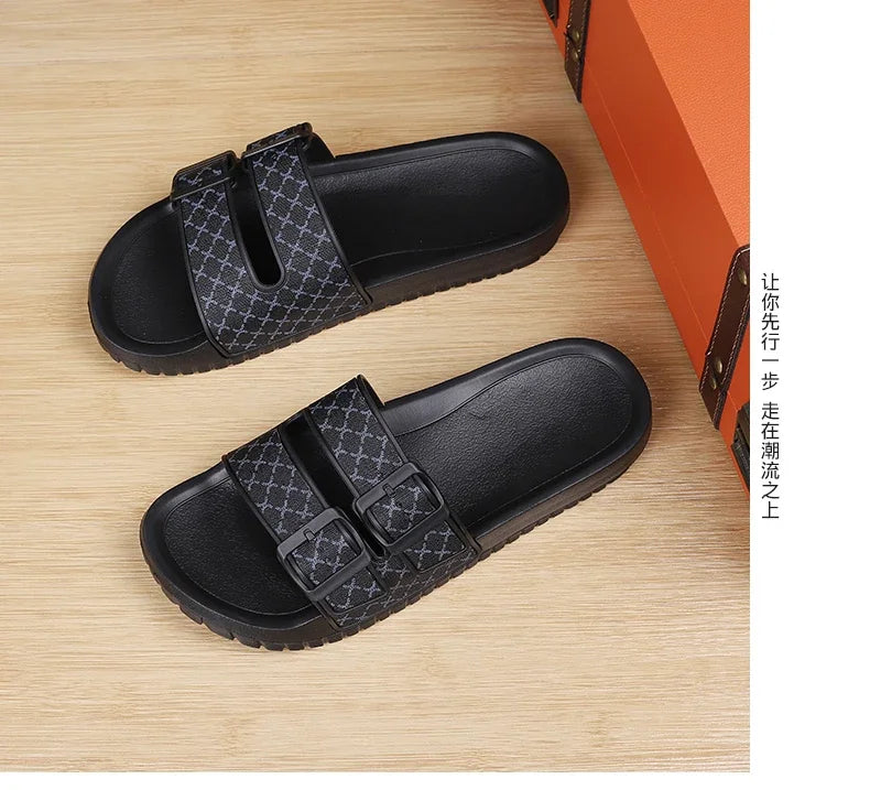 Summer Fashion Men Slippers Comfort Mens Sandals Non-slip Indoor Home Bathroom Slides Garden Shoes Outdoor Beach Casual Shoes