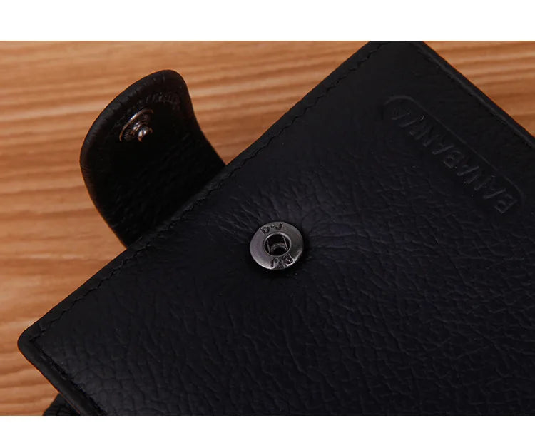 Genuine Leather Men Wallets Classic Free Engraving Name Zipper Purse Man Card Horder Famous Brand Quality Male Wallet For Boy