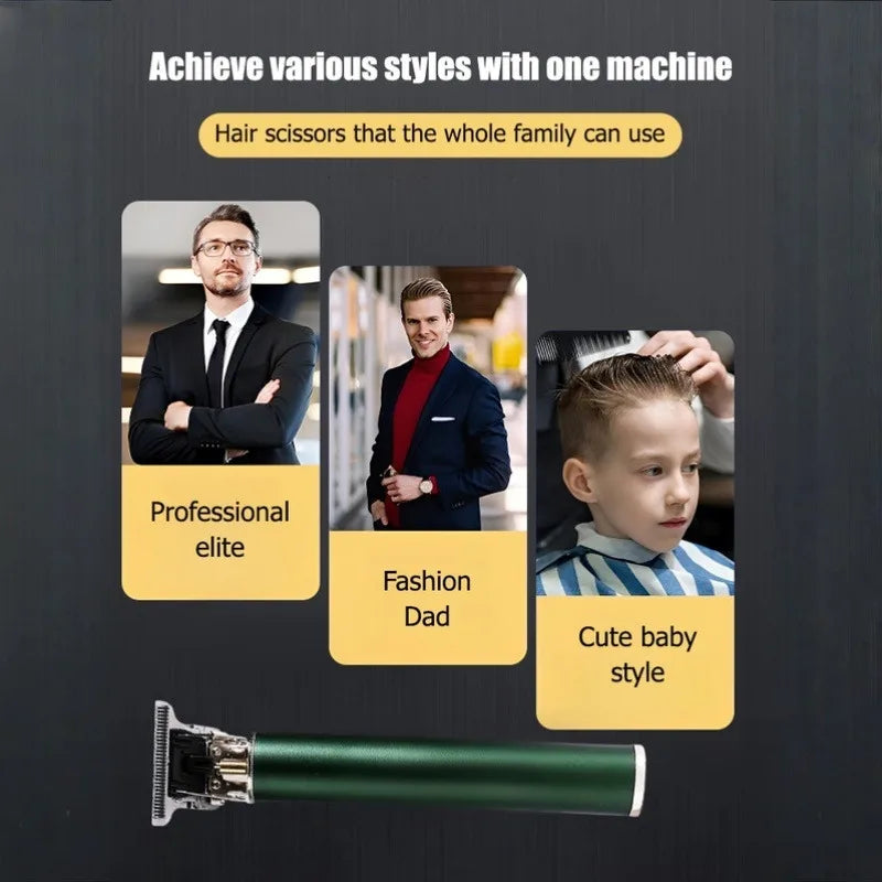 Electric Hair Clipper Trimmer Professional Cordless Haircut Kit with Adjustable Combs For Men Women Kids Home Barber Styling