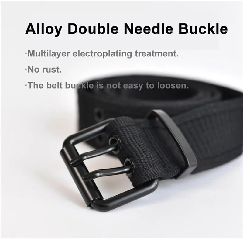 High Quality Canvas Tactical Belt For Men Metal Buckle Luxury Webbing Waistband Outdoor Sport Male Training Belts