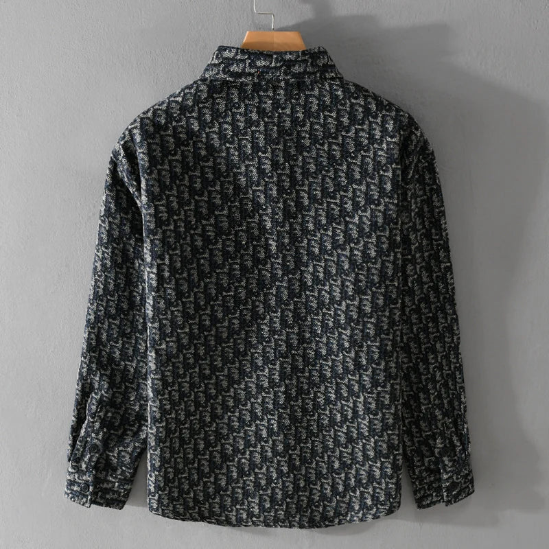 Shirt Autumn Boutique Men's Fashion Slim-fit Gentleman Work Business Everything Youth Trend British Style Long-sleeved Shirt