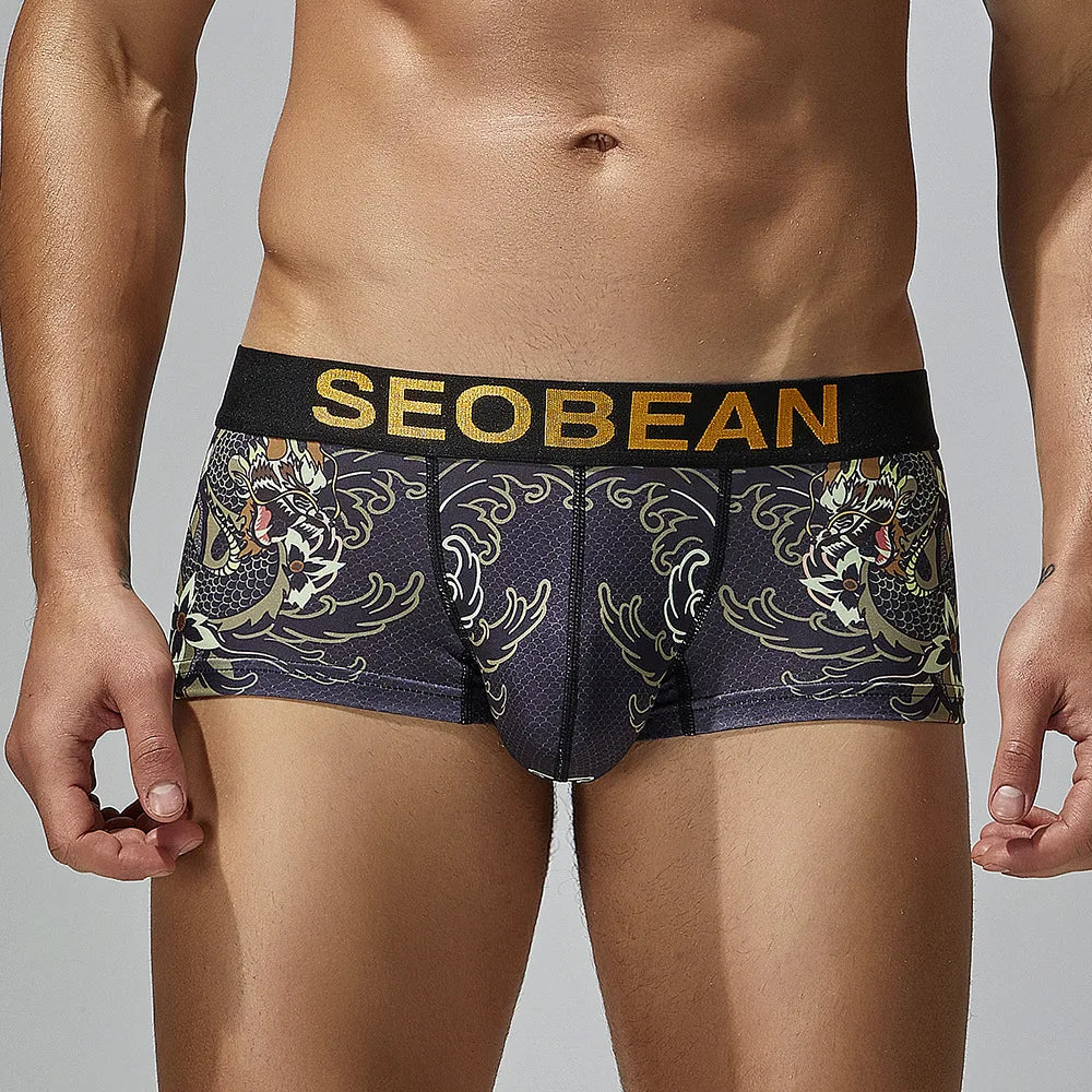 New men's underwear low waist printed men's underwear fashion 240204