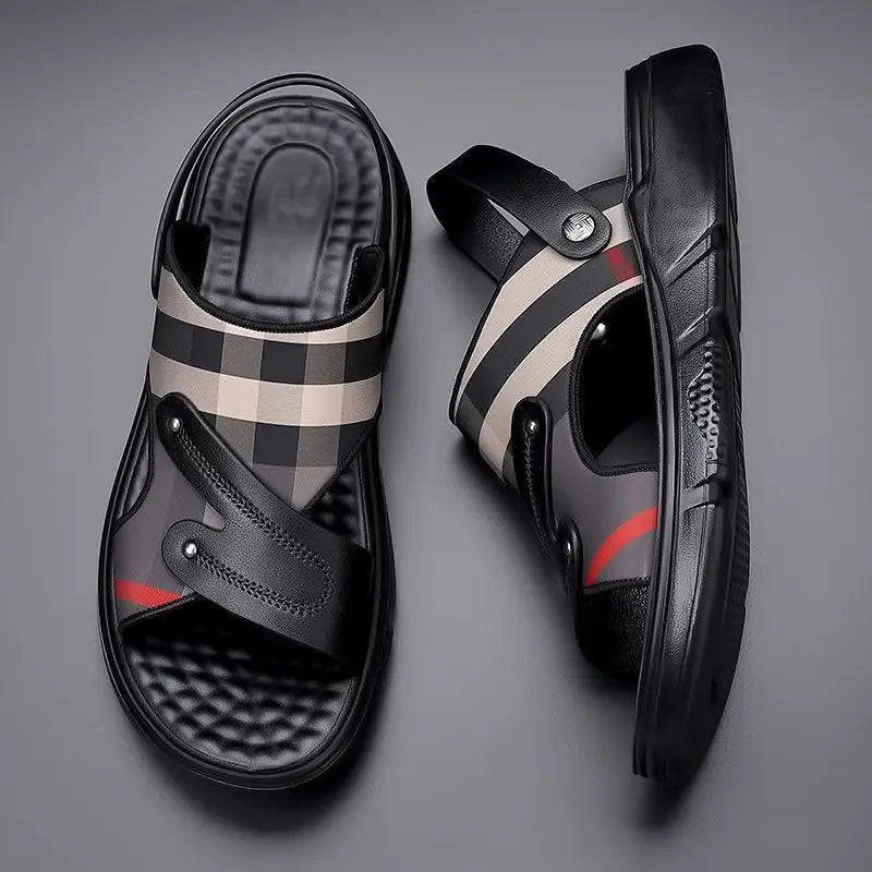 High-end Men's Sandals New Summer Sandals Men's Wear-Resistant Non-slip Soft Sole Outdoor Dual-purpose Sandals