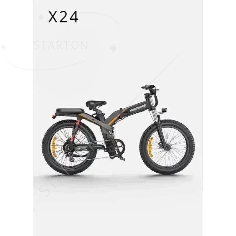 Electric Bicycle 1000W 48V29.2Ah Motor Dual Battery Hydraulic Brake Electric Bike 20*4Fat Tire Mountain E Bike