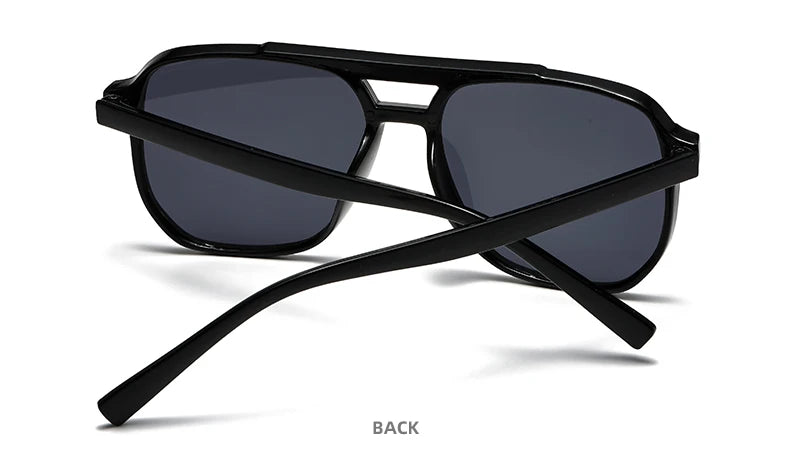 6pcs Combination Fashion Rivet Double Beam Men's Sunglasses Pilot Sun Glasses Cross-border Riding Driving