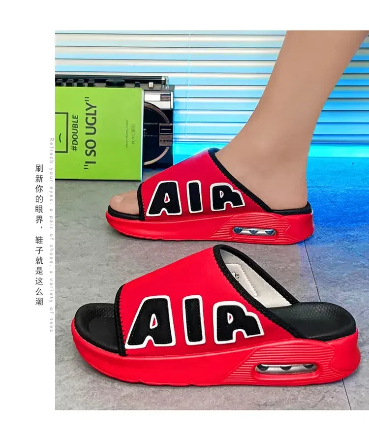 Man‘s Sandals Thick Sole Non-slip Fashion Trend Sports Slippers for Men Outdoor Footwear Size 39-46 Suitable Summer Beach