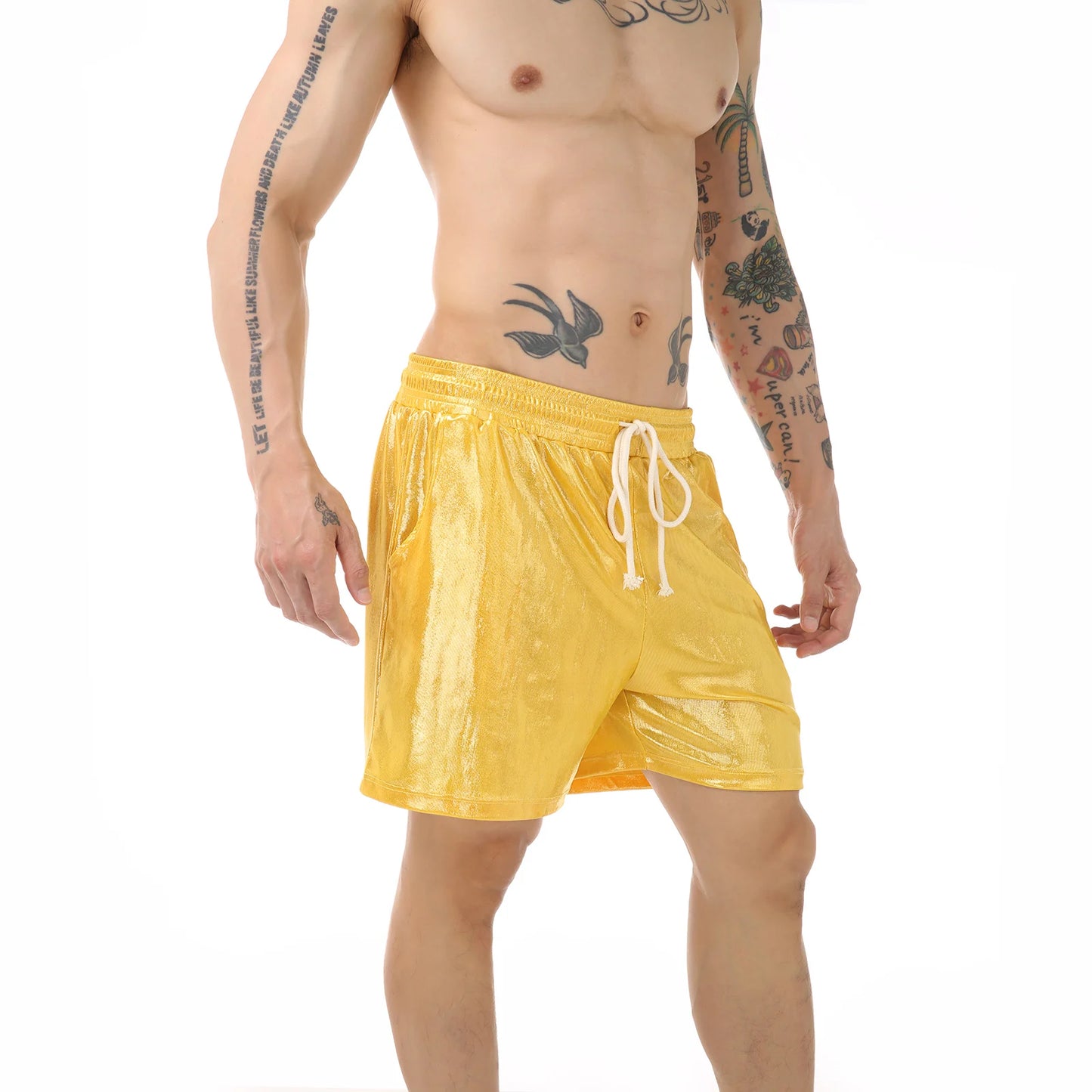 Casual Shorts Men's Running Sports Shorts Man Shiny Gym Fitness Basketbal Sportswear Ultra-thin Short Pants Jogging Sweatpants