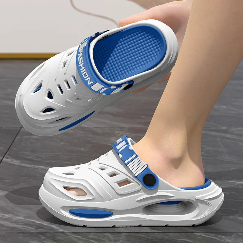 Men's summer outdoor sandals for 2025, new trendy thick sole, anti-slip, odor-resistant, two-way wear, men's flip-flops